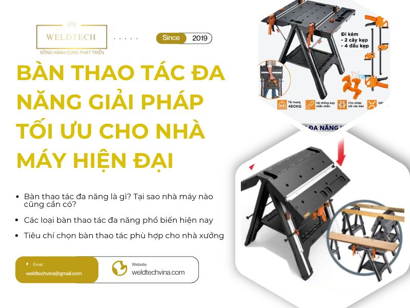 Bàn thao tác đa năng giải pháp tối ưu cho nhà máy hiện đại