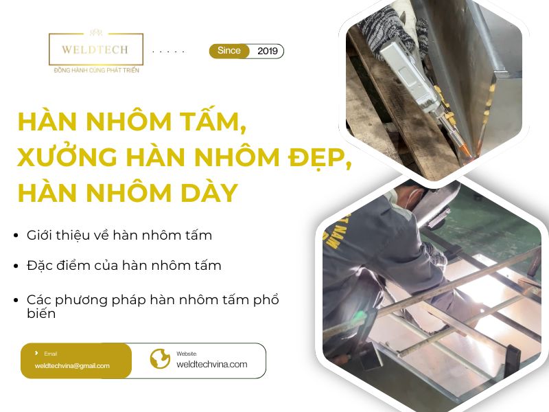 Hàn nhôm tấm, xưởng hàn nhôm đẹp, hàn nhôm dày