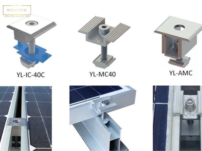 Kẹp giữa và kẹp biên pin năng lượng mặt trời